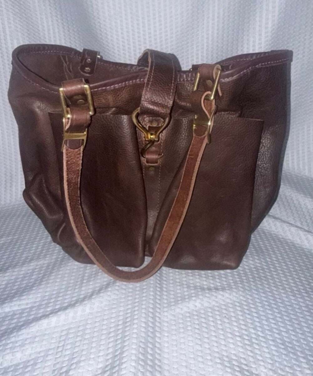 Dual purpose, leather bag, Estancia X Bluegrass Provisions Co.